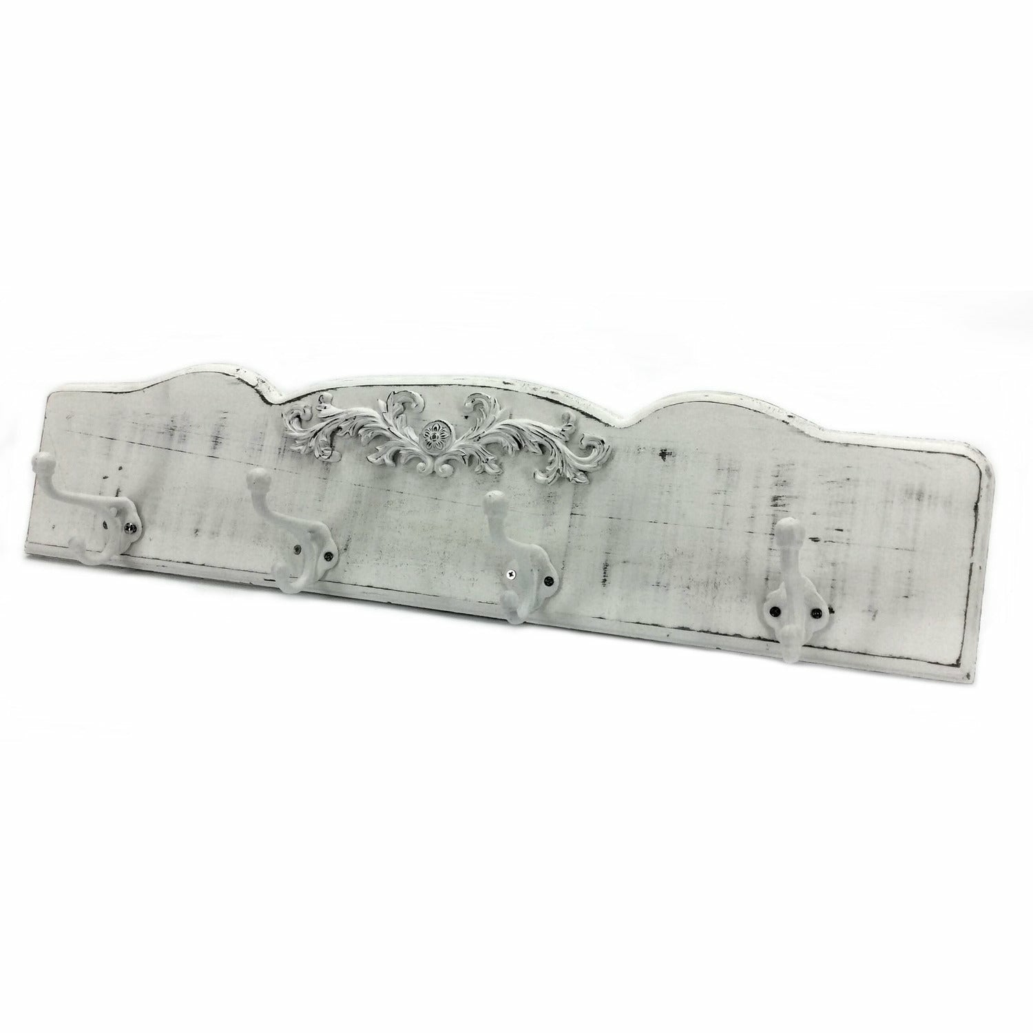 VESTIAMO CASA - Appendino in Legno di Abete Bianco 4 Posti - h15,5x65 cm